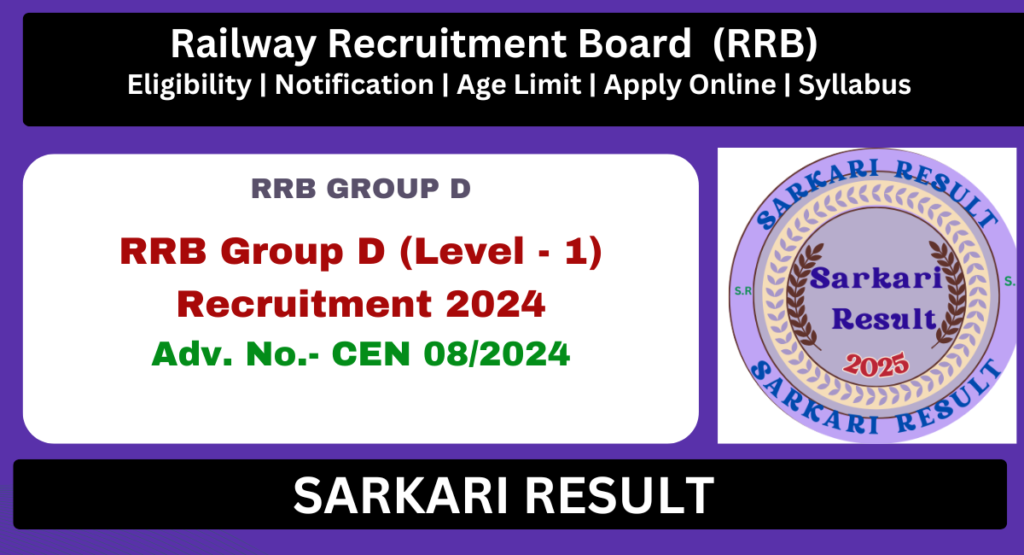 RRB Group D 2025 Exam Date Out Soon, Direct Link to Download Admit Card Soon - Sarkari Result