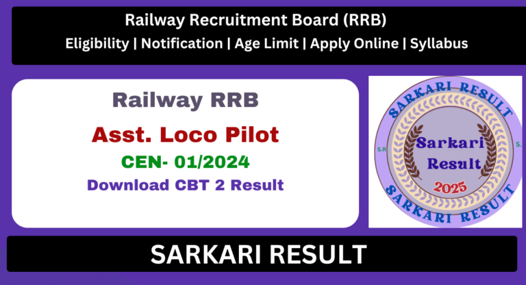 RRB ALP CBT 2 Result 2025, Zone Wise Result PDF Available Soon