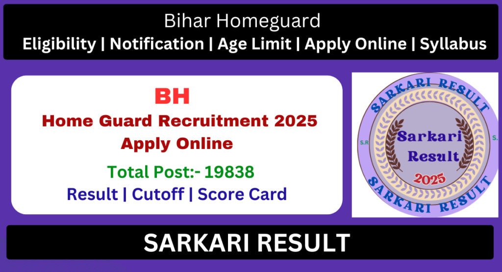 Bihar Homeguard Final Merit List Out, Check District Wise Result-Sarkari Result