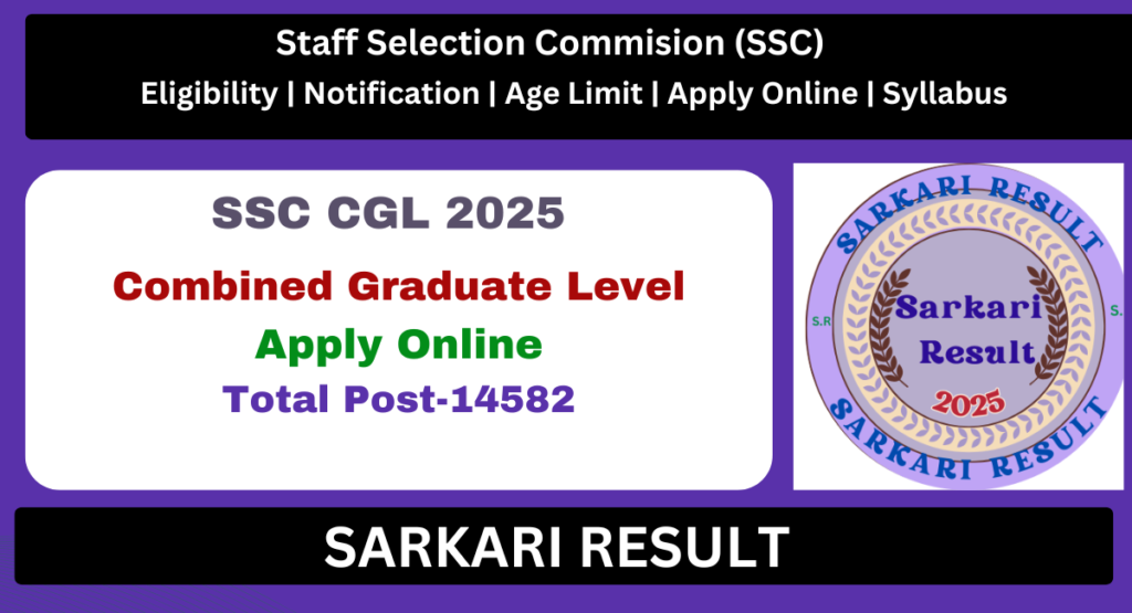 SSC CGL 2025 Combined Graduate Level Application Status Soon, Direct Link to Download Admit Available Soon-Sarkari Result