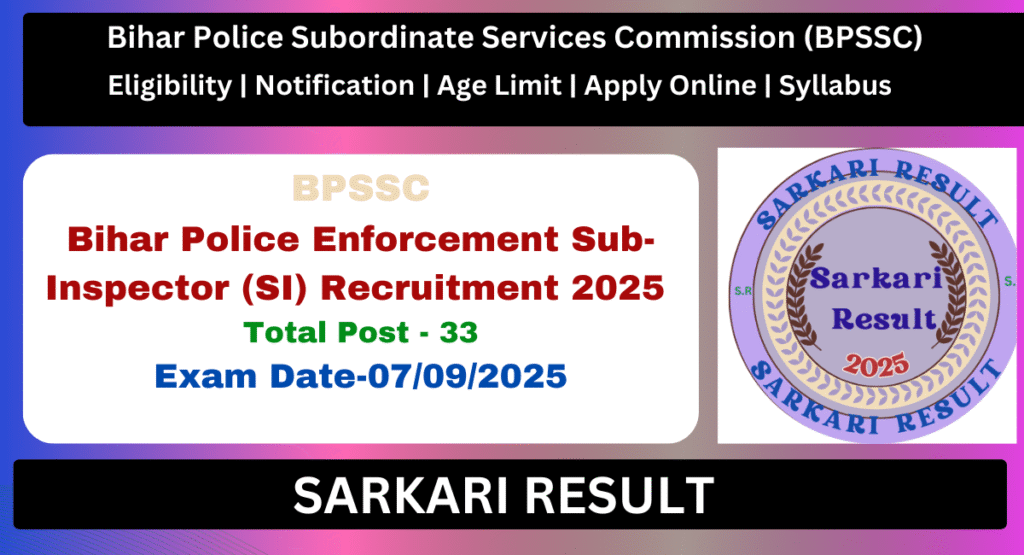 BPSSC Enforcement Sub Inspector