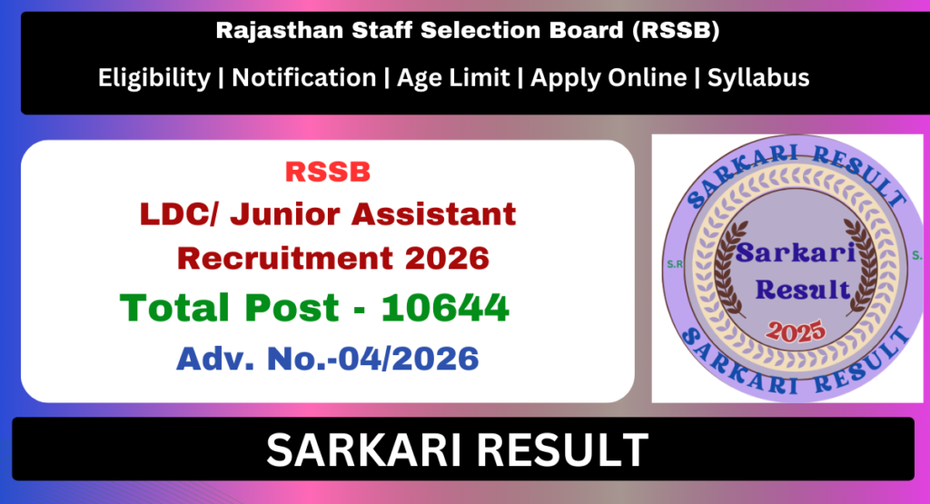 RSSB LDC Recruitment 2026