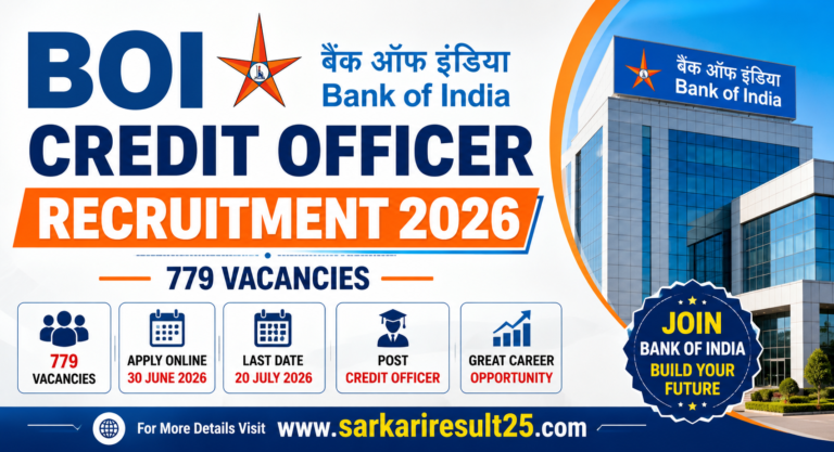 BOI Credit Officer Recruitment 2026 Sarkari Result