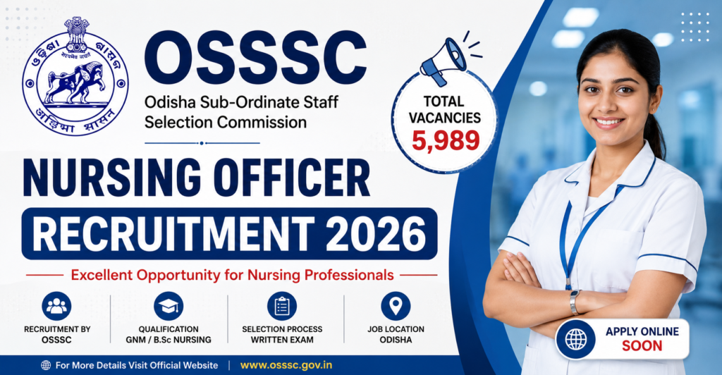 ODSSC Nursing Officer Recruitment 2026