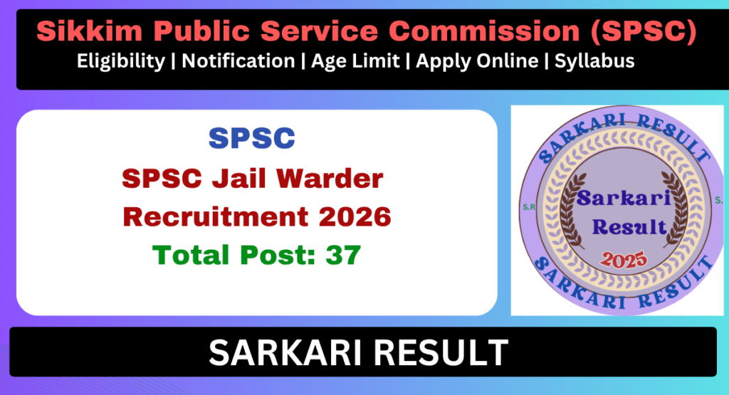 SPSC Jail Warder Recruitment 2026