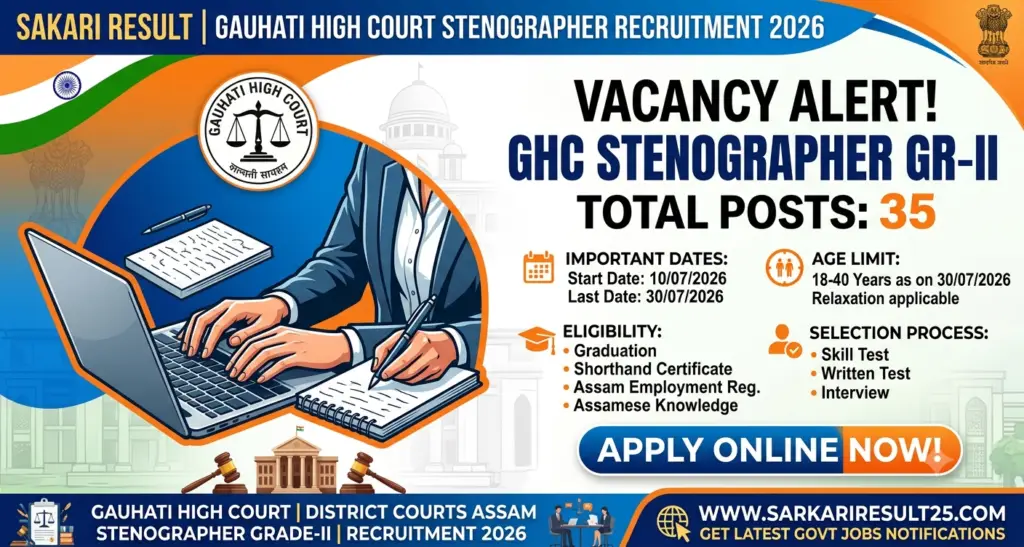 Gauhati High Court Stenographer Recruitment 2026
