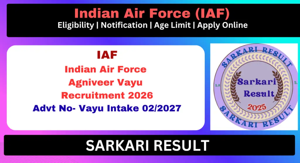 Indian Air Force Agniveer Vayu Intake 022027