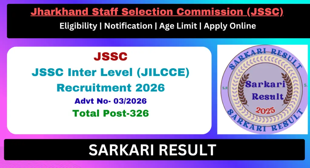 JSSC Inter Level Recruitment 2026