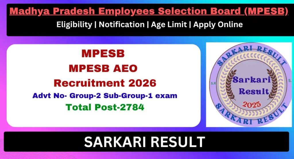 MPESB AEO Recruitment 2026