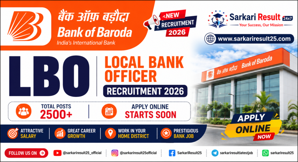 Bank of Baroda LBO Recruitment 2026