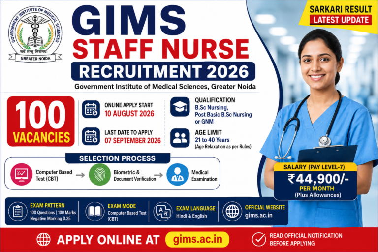 GIMS Staff Nurse Recruitment 2026