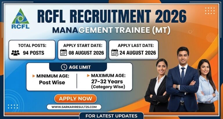 RCFL Management Trainee MT Recruitment 2026